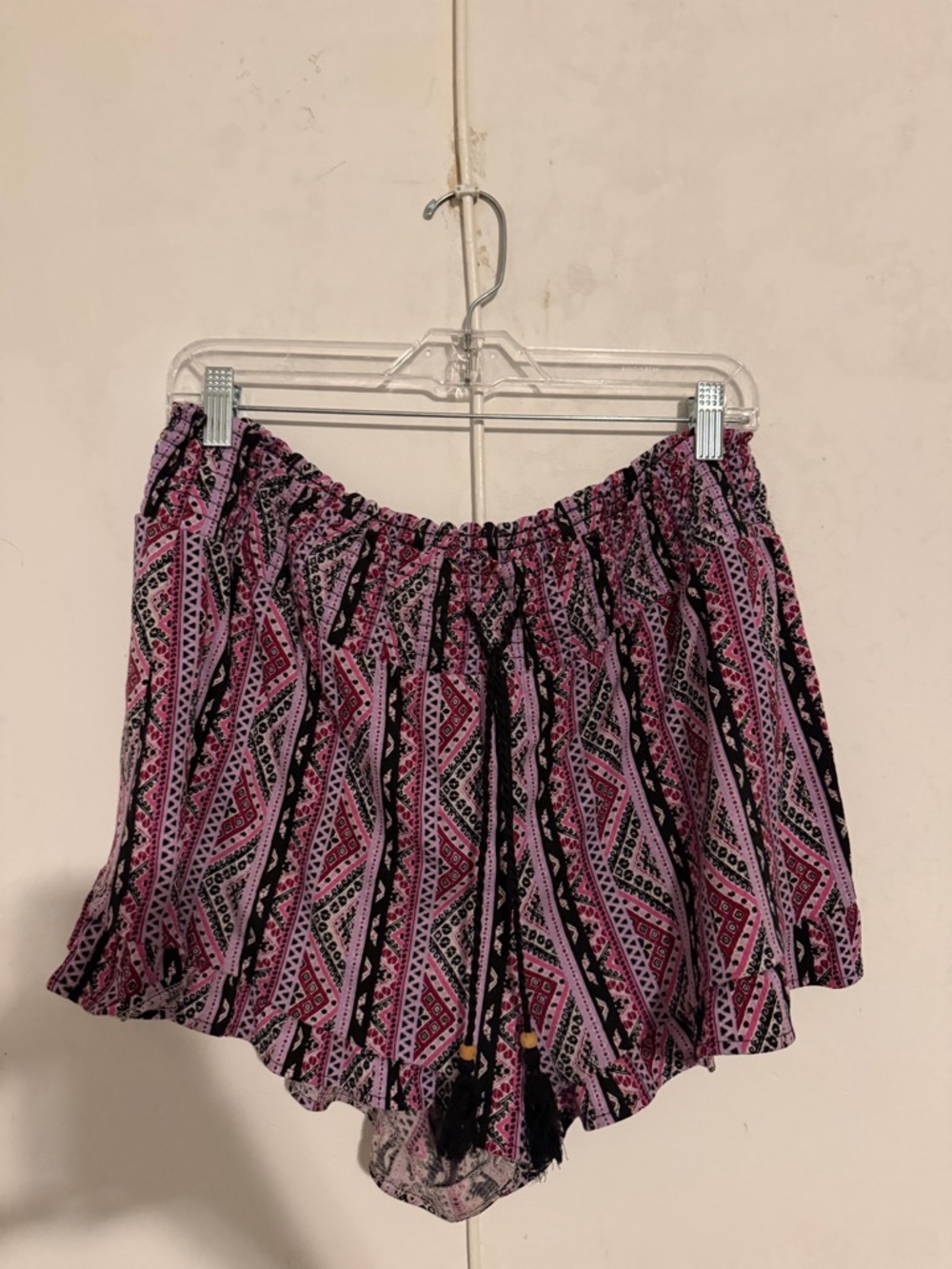 No Boundaries Pink & Black Aztec Print High Waist Shorts